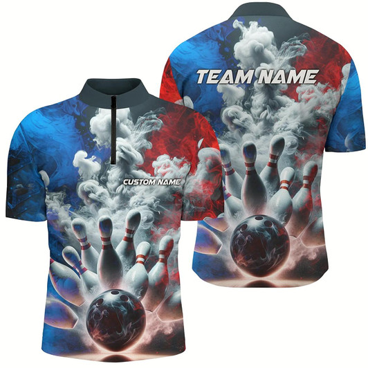 Goofygearprints Custom Smoke Unisex Bowling Shirts For Bowling Team, Strike Bowling Jerseys For Men And Women Style 2