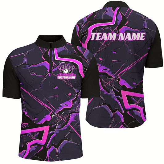 Goofygearprints Pink And Purple Custom Bowling Team Shirts For Men And Women, Bowling Tournament Outfits