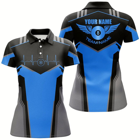 Goofygearprints Personalized Billiard 8 Ball Wings Short Sleeve Women'S Shirts, Billiard Jerseys Tournament Style 3
