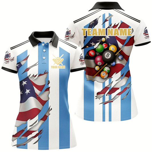 Goofygearprints Grunge Us Argentina Flag 3D Billiard Balls Pool Shirts For Women Custom Patriotic Billiard Jerseys