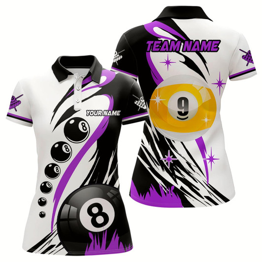 Goofygearprints Personalized Billiard 8 Ball & 9 Ball Pool Shirts For Women Custom Billiard Team Jerseys Style 5