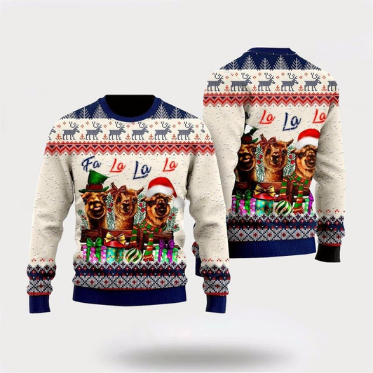 Goofygearprints Naughty Llama Fa La La La Ugly Christmas Sweater, Farm Sweater, Christmas Gift, Best Winter Outfit Christmas
