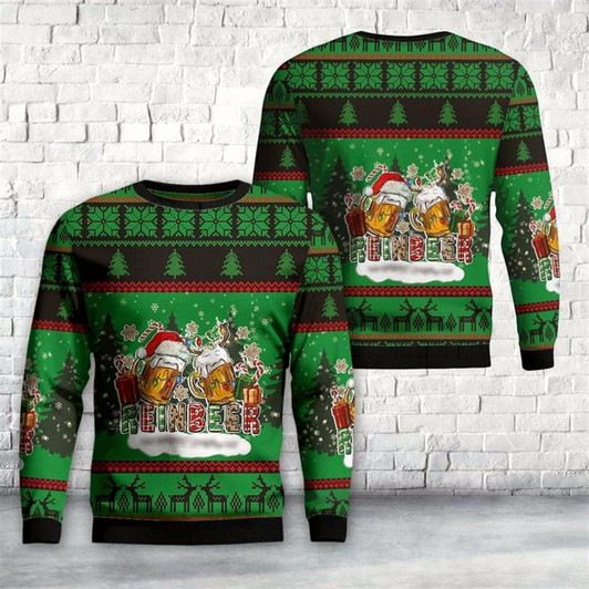 Goofygearprints Reinbeer With Gifts And Christmas lights Ugly Christmas Sweater For Men And Women, Best Gift For Christmas, The Beautiful Winter Christmas Outfit