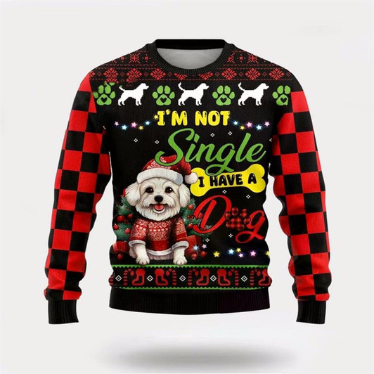Goofygearprints Santa Maltese Dog Ugly Christmas Sweater For Men And Women, Gift For Christmas, Best Winter Christmas Outfit