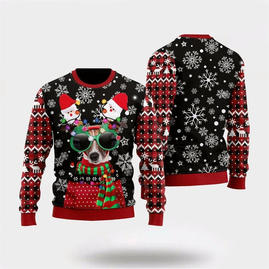 Goofygearprints Funny Christmas Dog Snow Sky Ugly Christmas Sweater For Men And Women, Gift For Christmas, Best Winter Christmas Outfit