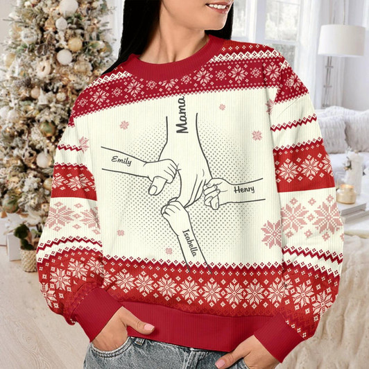 Goofygearprints There Is No Greater Gift Than Family - Family Personalized Custom Ugly Sweatshirt - Unisex Wool Jumper - Christmas Gift For Family Members