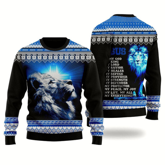 Goofygearprints Jesus Is My Everything Ugly Christmas Sweater For Men & Women - Jesus Christ Sweater - Christian Shirts Gifts Idea