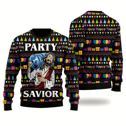 Goofygearprints Jesus Party Ugly Christmas Sweater For Men & Women Adult - Jesus Christ Sweater - Christian Shirts Gifts Idea
