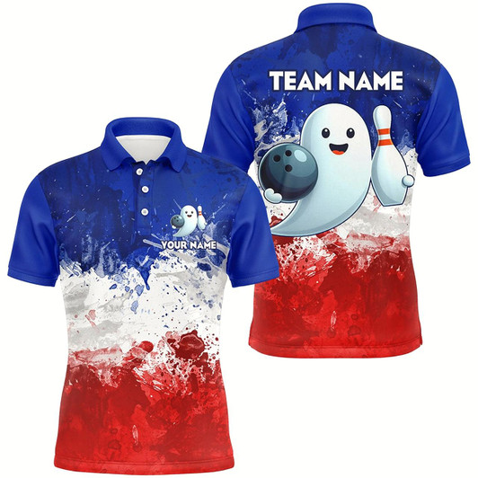Goofygear Bowling Shirts Halloween Ghost Bowling Jersey Custom Polo Bowling Shirt For Men Style 1