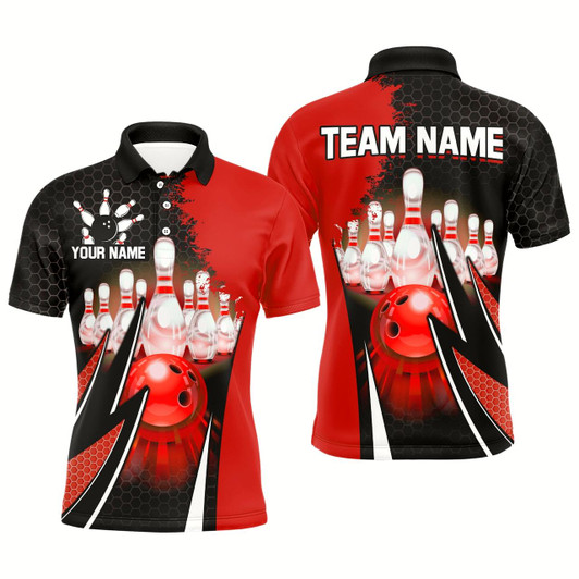 Goofygear Personalized Bowling Shirts For Men Bowling Team Jersey Polo Bowling Shirt