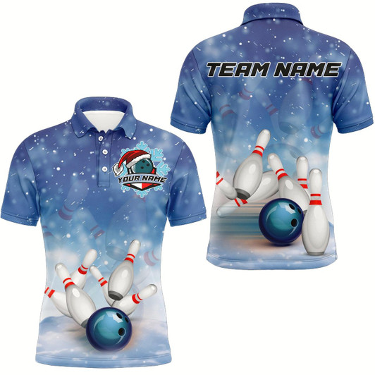 Goofygear Christmas Bowling Shirt For Men Bowling Jersey Team Custom Bowling Polo Shirt