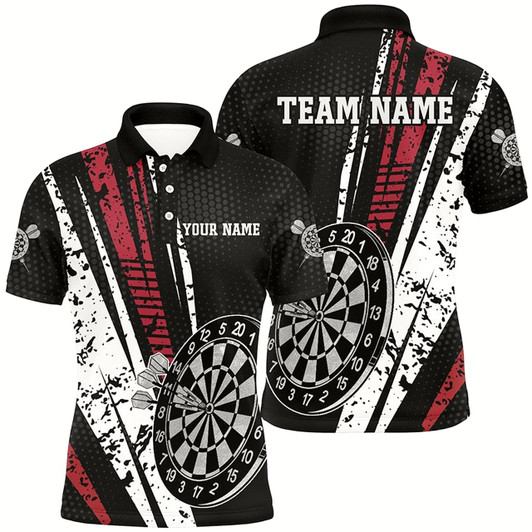Goofygear Personalized Darts Shirt For Men Retro Geometric Mens Darts Polo Shirt Dart Jerseys Style 2