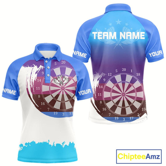 Goofygear Colorful Grunge Dartboard Custom Polo Shirt For Men - Darts Team Jersey