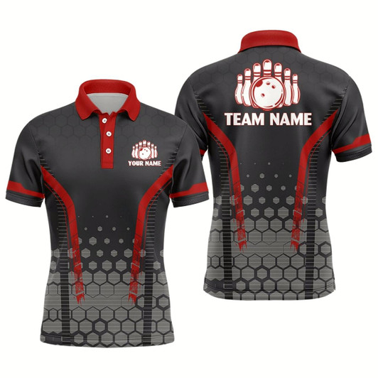 Goofygear Personalized Bowling Polo Shirts Men Custom Bowling Jersey Team Bowlers