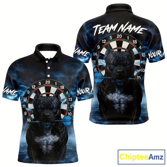 Goofygear Bulldog Play Darts Men'S Polo Shirt Darts Jersey Custom Name For Players Style 2