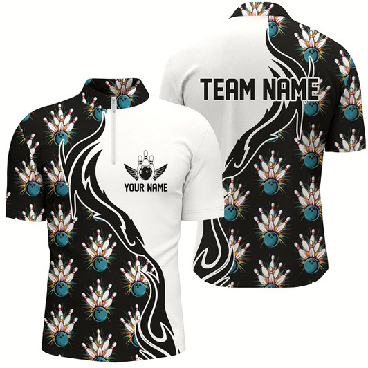 Goofygear Strike Bowling Custom Polo Shirts For Men , Personalized Bowling Team Shirts