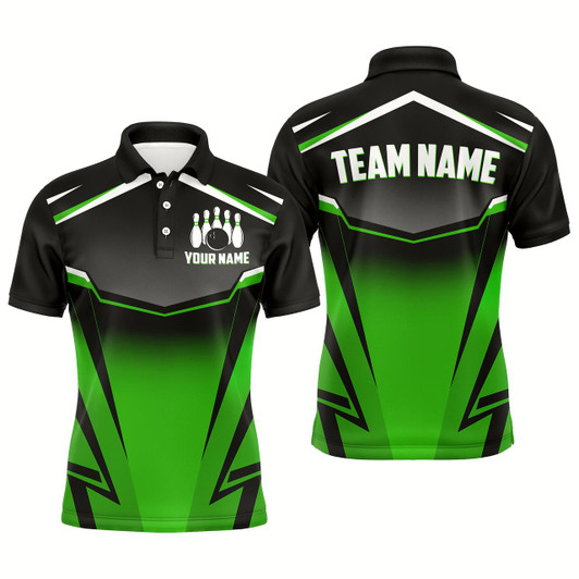 Goofygear Custom Bowling Shirts Men & Green Bowling Team Jersey Unisex Polo Bowling Uniform