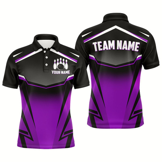 Goofygear Custom Bowling Shirts Men & Purple Bowling Team Jersey Unisex Polo Bowling Uniform