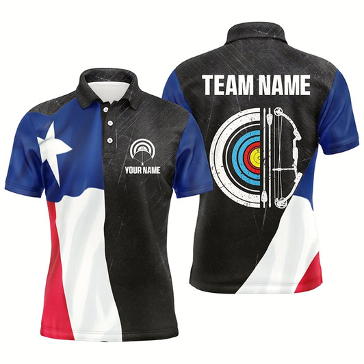 Goofygear Personalized Retro Texas Flag Archery Shirts For Men Custom Patriotic Archery Jersey For Archer