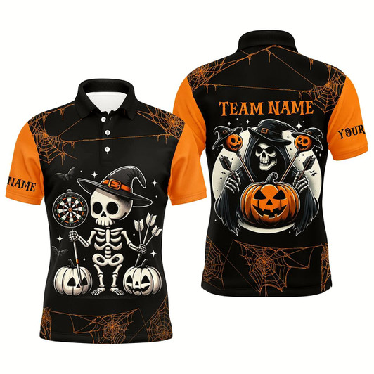 Goofygear Funny Skeleton Halloween Darts Shirts For Men Custom Halloween Shirts Gifts For Darts Player