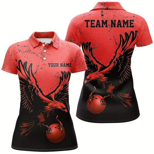 Goofygear Custom Red Eagle Men Bowling Team Shirts Grunge Vintage Bowling Team Jerseys Outfits Style 2