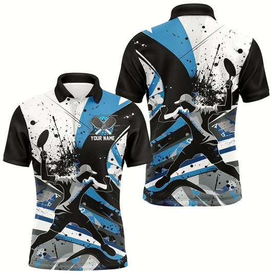 Goofygear Custom Pickleball Shirts For Men, Men'S Pickleball Outfits Personalized Pickleball Gifts Blue Style 3