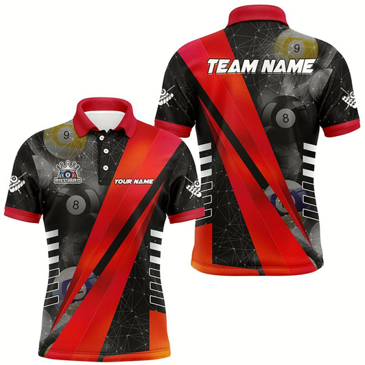Goofygear Best Custom Billiard Jerseys Uniform For Men, Personalized Tournament Billiard Shirts Red