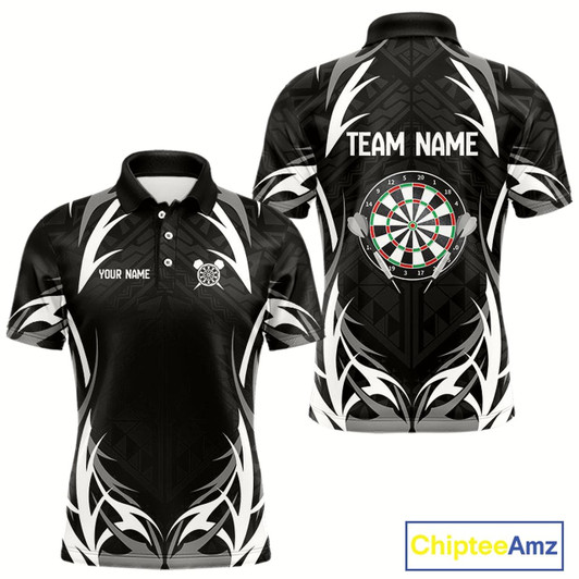 Goofygear Personalized White And Black Dartboard Dart Shirts For Men Outfits Dart Team Jerseys