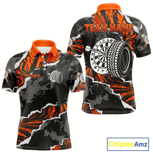 Goofygear Wheels Dartboard Custom Splashed Color Dart Shirts For Men, Dart Team Jerseys Style 2