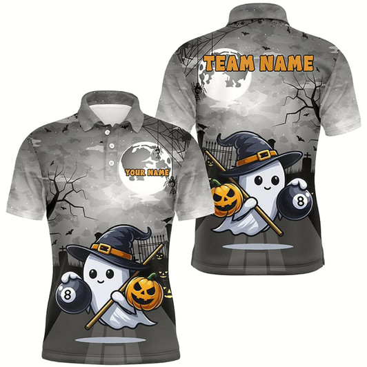 Goofygear Funny Ghost Halloween Billiard Shirts For Men Custom Unique Halloween Gifts For Pool Lover