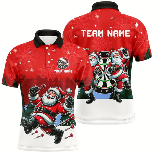 Goofygear Funny Santa Playing Darts Red Christmas Dart Shirts For Men Custom Christmas Darts Gifts Outfit