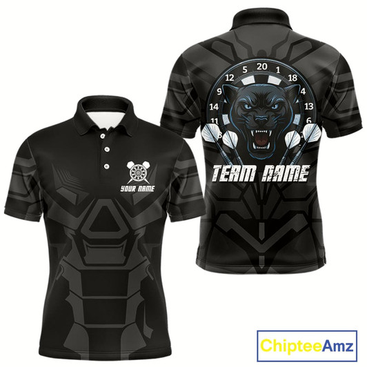 Goofygear Navy Panther Darts Arrow Men'S Grunge Darts Shirt - Custom Name For Darts Jersey Style 1