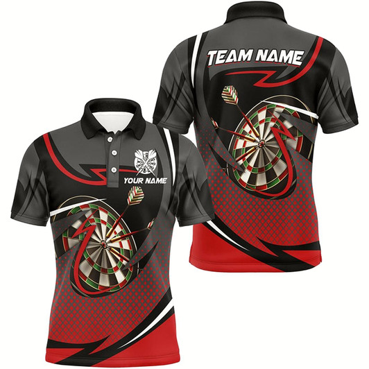 Goofygear Personalized Dartboard 3D Printed Darts Shirts For Men Custom Darts Team Jerseys Attire Red