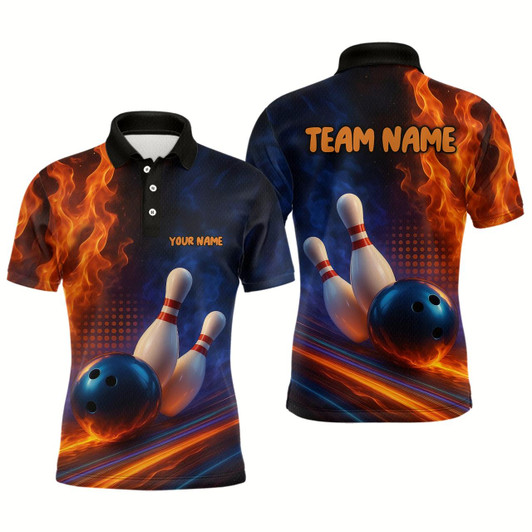 Goofygear Custom Bowling Polo Shirts 3D For Men Bowling Jersey Polo Gift