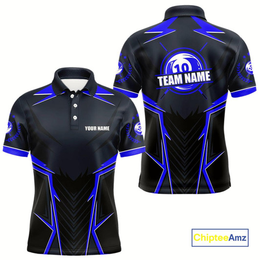 Goofygear 10 Ball Billiard Jerseys For Men Custom Polo Billiard Team Shirt, 10 Ball Pool Shirt
