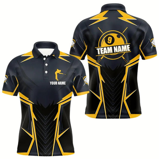 Goofygear 9 Ball Billiard Jerseys For Men Custom Polo Billiard Team Shirts, 9 Ball Pool Shirt