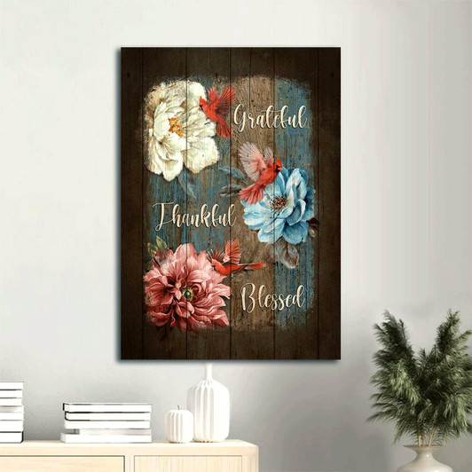 Camellia And Northern Cardinal Painting Expressing Gratitude And Blessings A Wonderful Gift For Christian Art Lovers