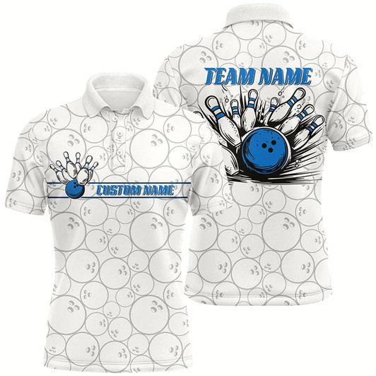 Goofygear Custom Multi-Color Bowling Team Shirts For Men , Bowling Polo/ Quarter-Zip Shirts Bowling League Jerseys