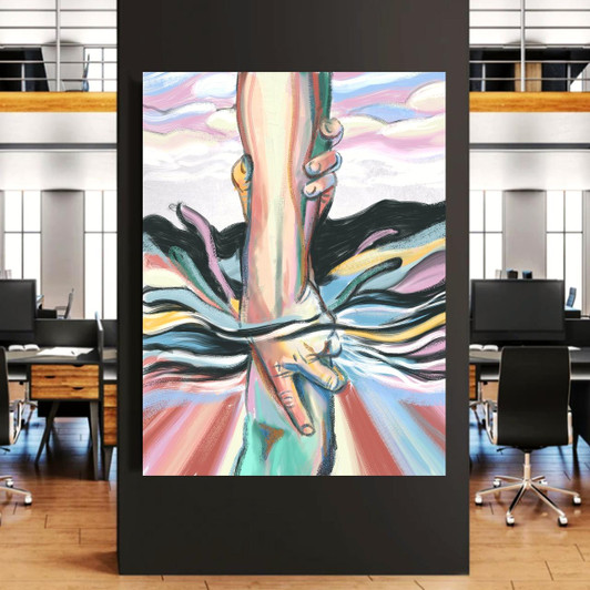 Canvas Art With The Message Faith Over Doubt Featuring A Religious Christian Theme