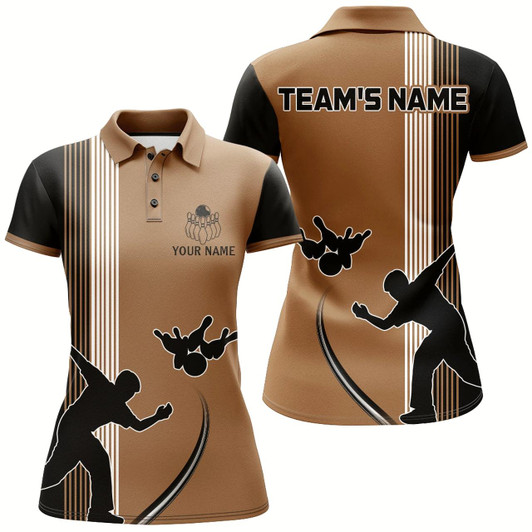 Goofygear Personalized Bowling Polo Shirt For Women Custom Bowling Team Jersey Bowling Shirt Style 1