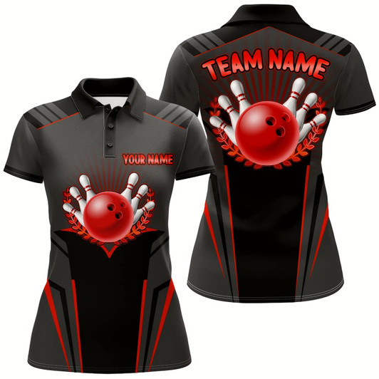 Goofygear Personalized Bowling Jersey For Women Bowling Team League Shirts Custom Bowling Polo Shirt