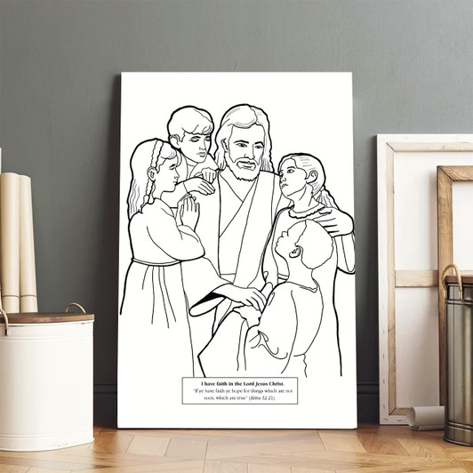 Jesus With Children Canvas Wall Art Christian Wall Posters To Reflect His Tender Care And Love For All