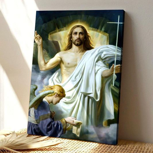 Christ’s Victory Over The Grave Painting Christian Wall Art Canvas Prints Reflecting Christ’s Triumph Over Death