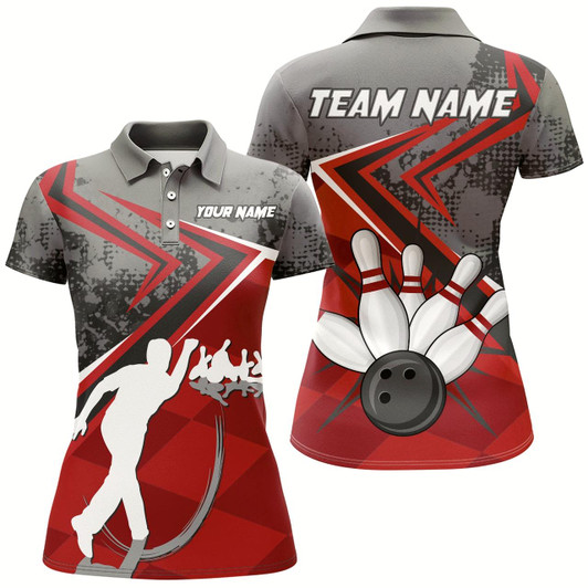 Goofygear Custom Bowling Jersey For Women Bowling Polo Shirt Team Bowling Short Sleeve