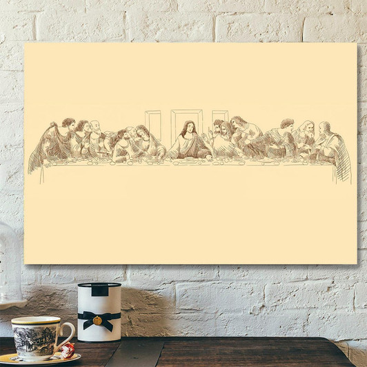 Da Vinci's Last Supper Jesus Canvas Poster Religious Canvas Painting Christian Canvas Prints Beautiful Wall Art Of