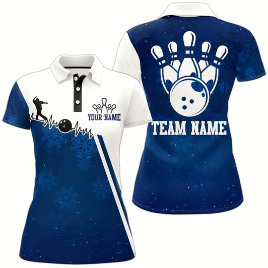 Goofygear Custom Bowling Shirt Christmas Bowling Jersey For Women Bowling Team Polo Shirt Shirt
