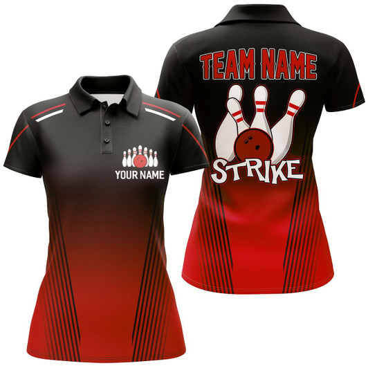 Goofygear Strike Bowling Shirts For Women Custom Bowling Polo Shirts Team League Bowling Jerseys