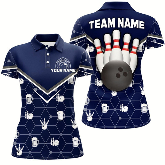 Goofygear Personalized Camo Polo Shirt Bowling Shirt For Women Custom Bowling Jersey Bowling Team League
