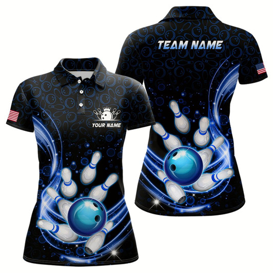 Goofygear Personalized Camo Bowling Shirt For Women Custom Bowling Jersey Bowling Team League Polo Shirt