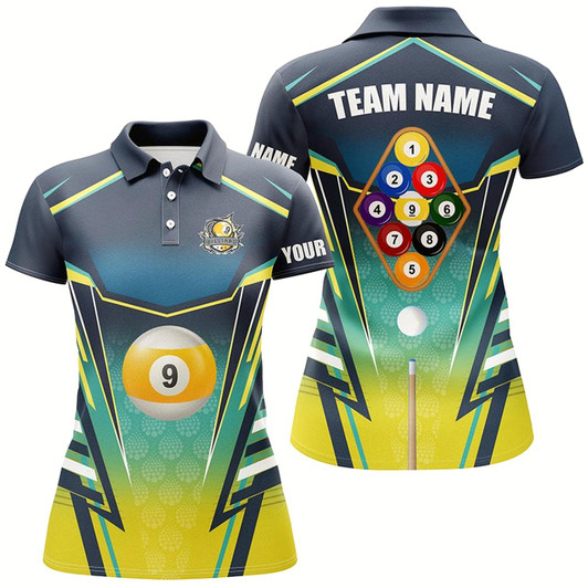 Goofygear 9 Ball Pool Billiard Jerseys Custom Polo Shirts For Women Best Uniform Billiard Team Shirts